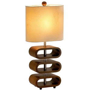 Rhythm Tall Table Lamp in Walnut 
