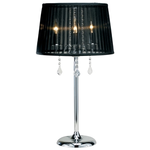 Cabaret Table Lamp with Black Shade 