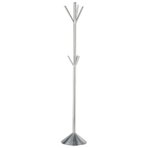 Pegs Coat Rack in Satin Steel 