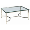 Sheila Contemporary Cocktail Table - Stainless Steel, Glass Top - ACD-20502-01-G