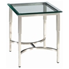 Sheila Contemporary End Table - Stainless Steel, Glass Top - ACD-20502-02-G