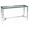 Sheila Contemporary Console Table - Stainless Steel, Glass Top - ACD-20502-03-G