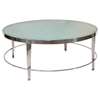Sarah Round Cocktail Table - Polished Chrome, Frosted Glass - ACD-20602-01R