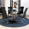 Alchemy Contemporary Dining Table - 48'' Round Glass Top - ACD-20603-04-G48R