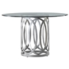 Alchemy Contemporary Dining Table - 42'' Round Glass Top - ACD-20603-04-G42R