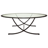 Wellington Cocktail Table - Oil Rubbed Bronze, Oval Glass Top - ACD-20902-011