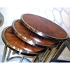 Greta 3 Piece Nesting End Tables Set - Zebrawood, Satin Nickel - ACD-20904-02-3