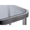 James Console Table - Smoked Grey Glass, Brushed Stainless Steel - ACD-21104-03