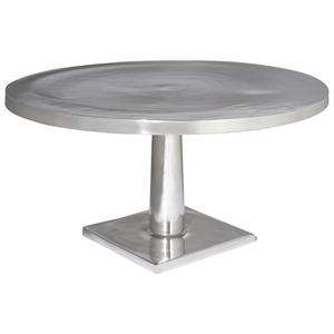 Surina Contemporary Cocktail Table - Cast Aluminum, Round Top 
