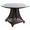 Bianca Dining Table - Meshed Metal Base, 42'' Glass Round Top - ACD-2301-44-G42R