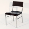 Force Side Chair - Brushed Stainless Steel, Mocha on Oak - ACD-30507-60-MO
