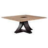 Bonita 66'' Square Dining Table - Zebrawood, Mocha on Oak - ACD-30703-04