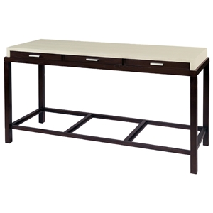 Spats Wood Console Table - White on Ash Top, Espresso Base 