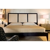 Bonita Panel Bed - Mocha on Oak, Cream Upholstery, Tapered Legs - ACD-30703-80