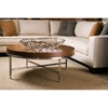 Galleria Round Cocktail Table - Stainless Steel, Latte on Birch - ACD-20601-01R-LT