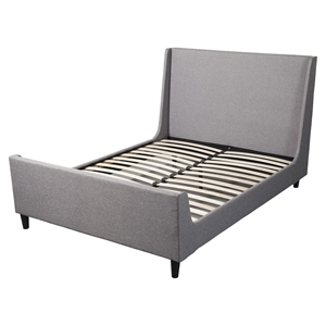 Amber Upholstered Bed - Gray Linen 