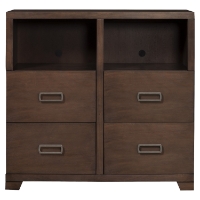 Savannah 4-Drawer TV Media Chest - Pecan