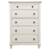 Winchester 5 Drawers Chest - White