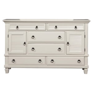 Winchester Dresser - White, 6 Drawers, 2 Doors 