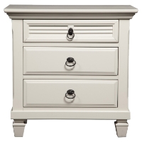Winchester 3-Drawer Nightstand - White