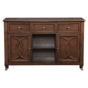 Columbia Server - Walnut, 3 Drawers, 2 Doors 