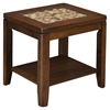 Granada End Table Glass Insert And, End Table With Glass Doors
