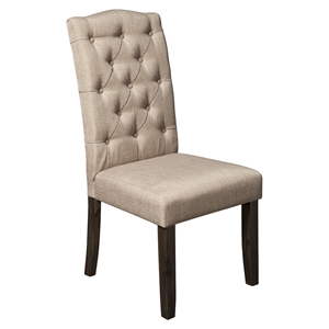 Newberry Parson Chair - Salvaged Gray, Button Tufted (Set of 2) 