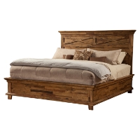St James Platform Bed - Salvaged Brown
