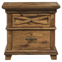 St James 2-Drawer Nightstand - Salvaged Brown