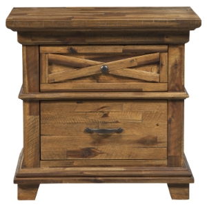 St James 2-Drawer Nightstand - Salvaged Brown 