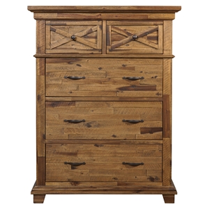 St James 5 Drawers Chest - Salvaged Brown 
