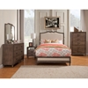 Charleston Bed - Antique Gray, Upholstered Headboard and Footboard - ALP-1500-BED