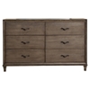 Charleston 6 Drawers Dresser - Antique Gray - ALP-1500-03