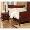 Louis Philippe II Bed with Nightstands in Cherry - ALP-2700-2702-3PC-SET