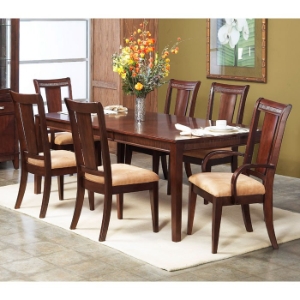 Saratoga Dark Walnut 7 Piece Extension Dining Set 