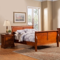 Louis Philippe Bedroom Set - Medium Cherry