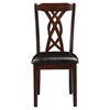 Provo Side Chair - Dark Cherry, Faux Leather Cushion - ALP-5222-C