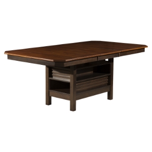 Davenport Extension Dining Table - Espresso Finish, Walnut Top 