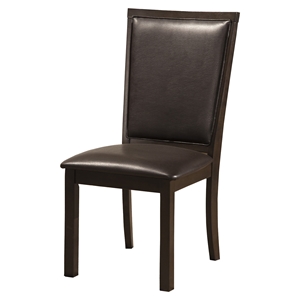 Davenport Side Chair - Espresso, Faux Leather 
