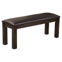 Davenport Bench - Faux Leather Cushion, Espresso