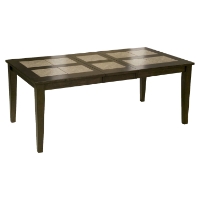 Piedmont Dining Table - Dark Walnut, Tile Top, Butterfly Leaf