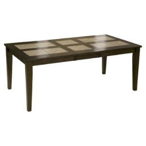 Piedmont Dining Table - Dark Walnut, Tile Top, Butterfly Leaf 