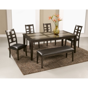 Piedmont 6-Piece Dining Set - Dark Walnut 
