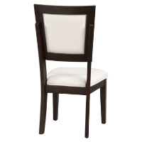 Midtown Side Chair - Espresso Finish, White Upholstery