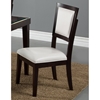 Midtown Side Chair - Espresso Finish, White Upholstery - ALP-581-02W