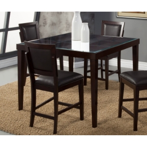 Midtown Glass Counter Table - Espresso 
