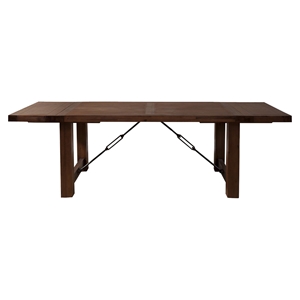 Pierre Dining Table - Antique Cappuccino, Dual Removable Leaves 