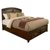 Atherton Bed - Merlot, Faux Leather Headboard, Storage Footboard - ALP-818-BED