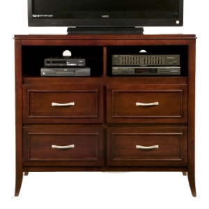 Atherton Media Stand in Merlot Finish 