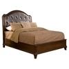 Beaumont Sleigh Bed - Cappuccino, Tufted, Upholstered Headboard - ALP-865-BED